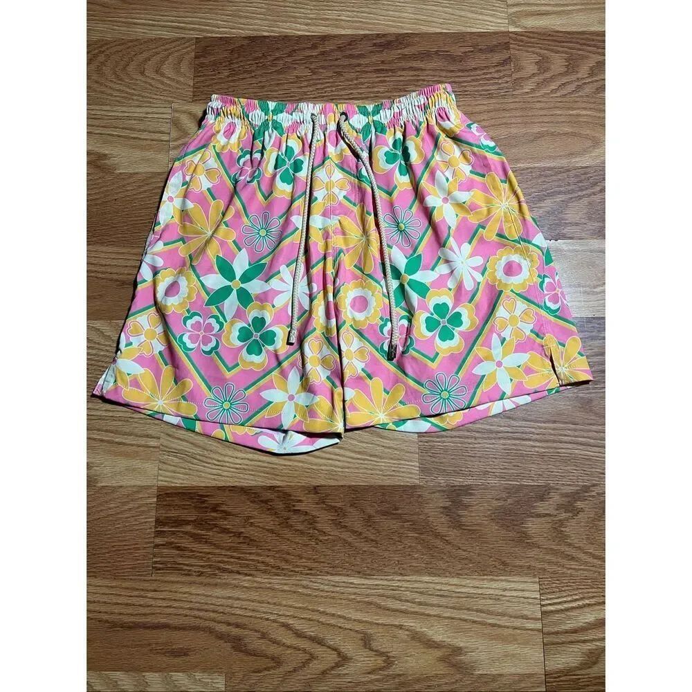 Kenny Flowers Men’s Floral Lined Swim Board Shorts Trunks Large